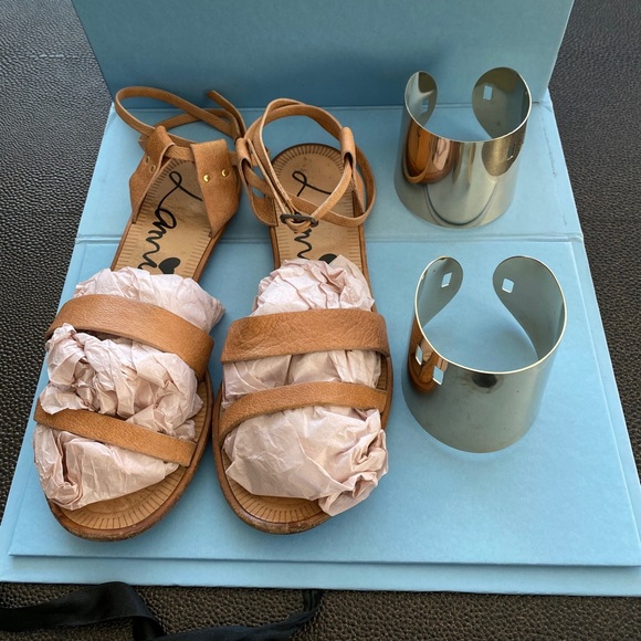 Lanvin flat sandals with silver cuffs from runway - Picture 5 of 11